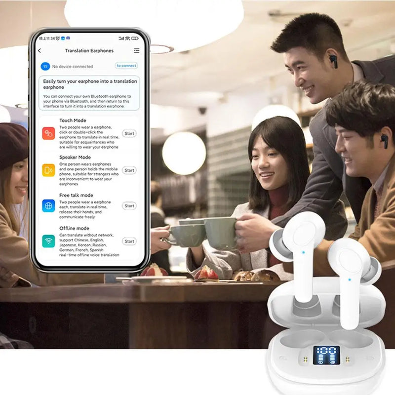 Smart Translation Earbuds: Real-Time Voice Translator with 144 Languages, Online/Offline Support, Four Translation Modes, and 98% Accuracy - Image 6
